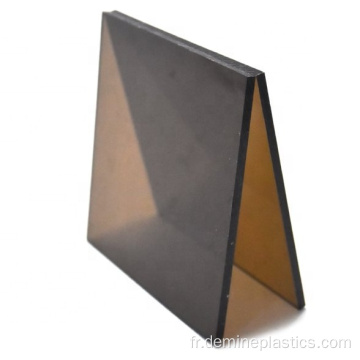 Feuille de plastique solide de feuille de polycarbonate de couleur bronze